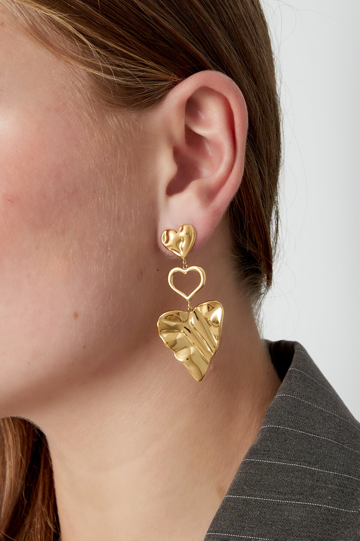 boucles d'oreilles en forme de coeur