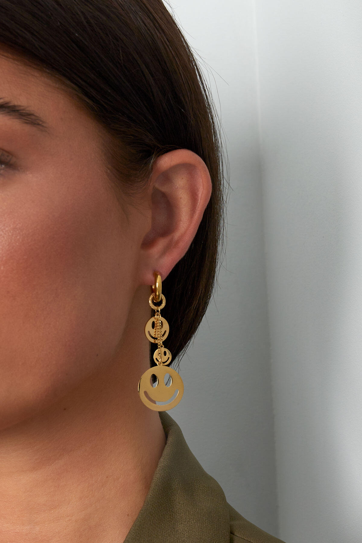 boucles d'oreilles "sourires suspendus"