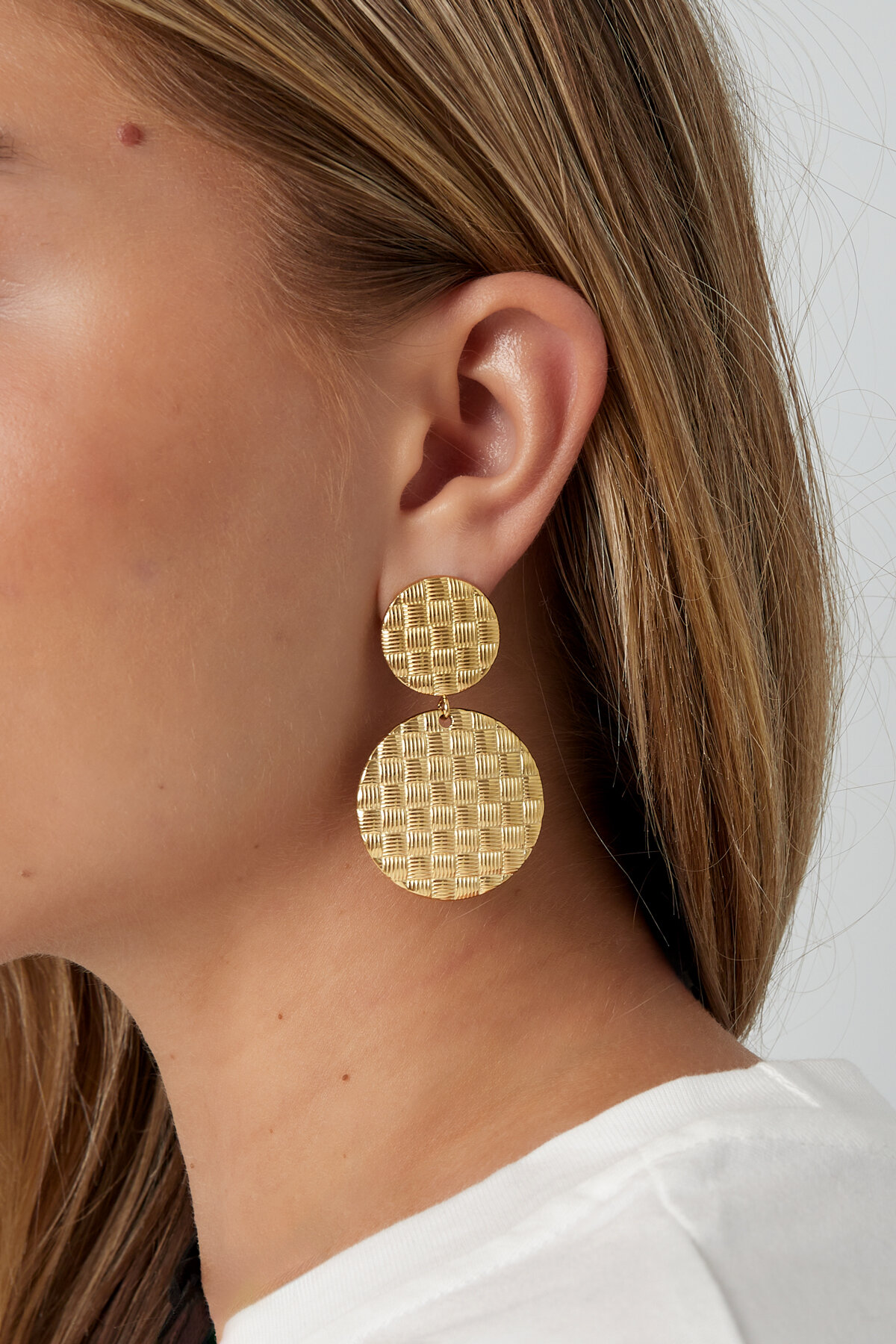 orecchini textured rounds