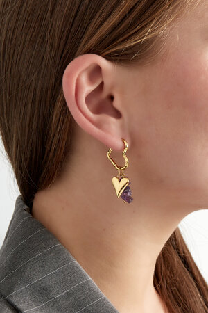 Heart & stone oorbellen h5 Afbeelding2