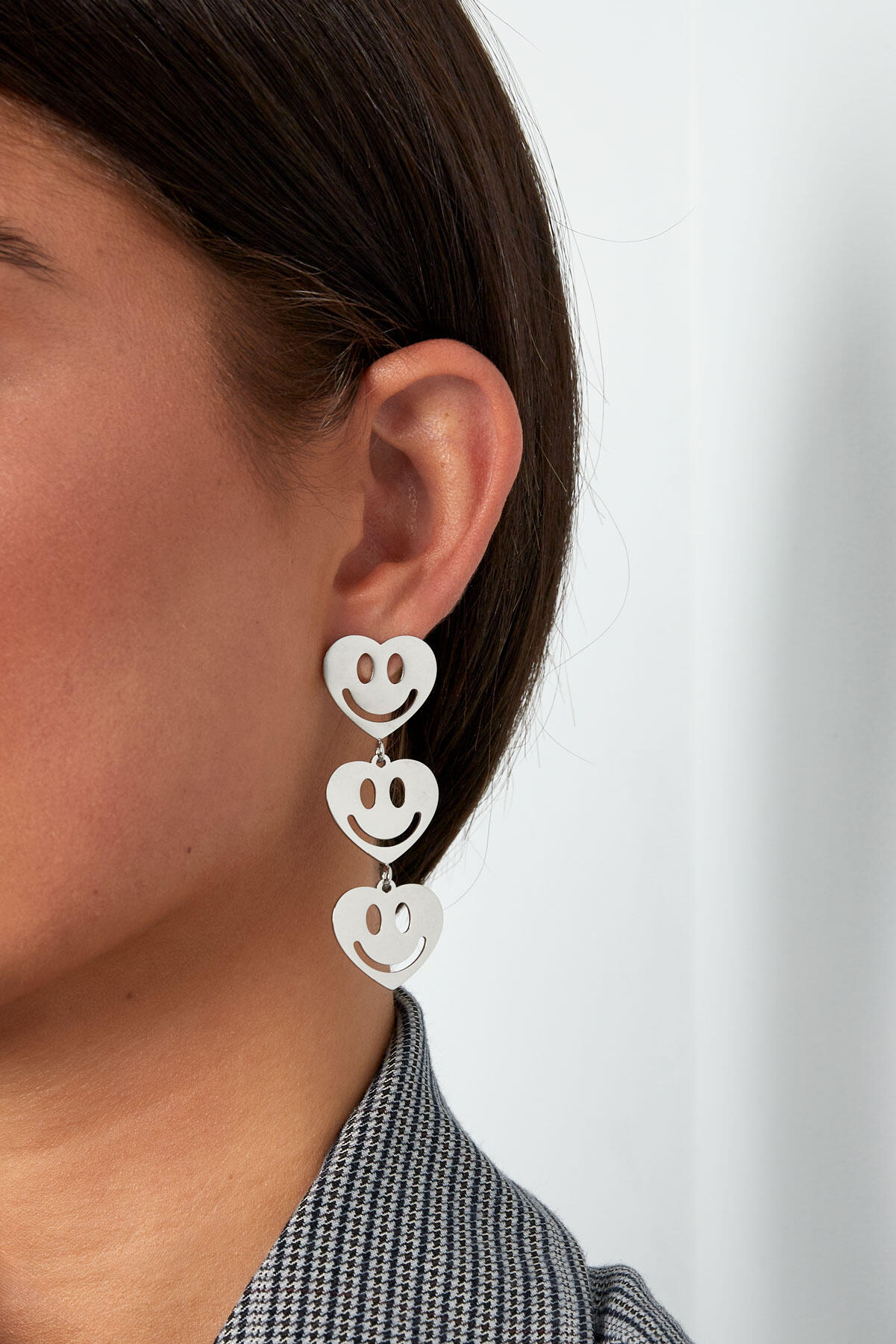 boucles d'oreilles smiley amoureux