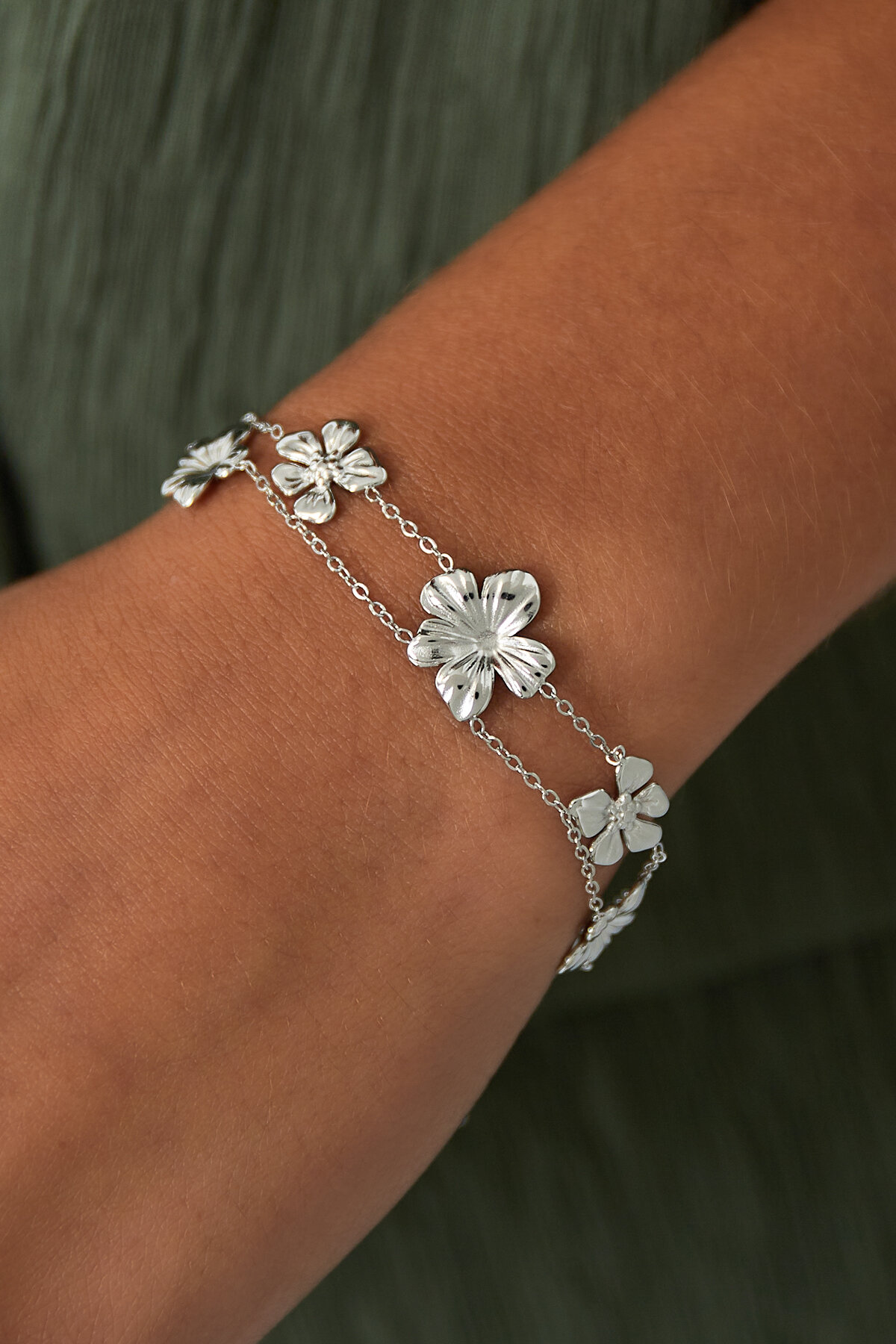 Armband doppelte Flower Power  2