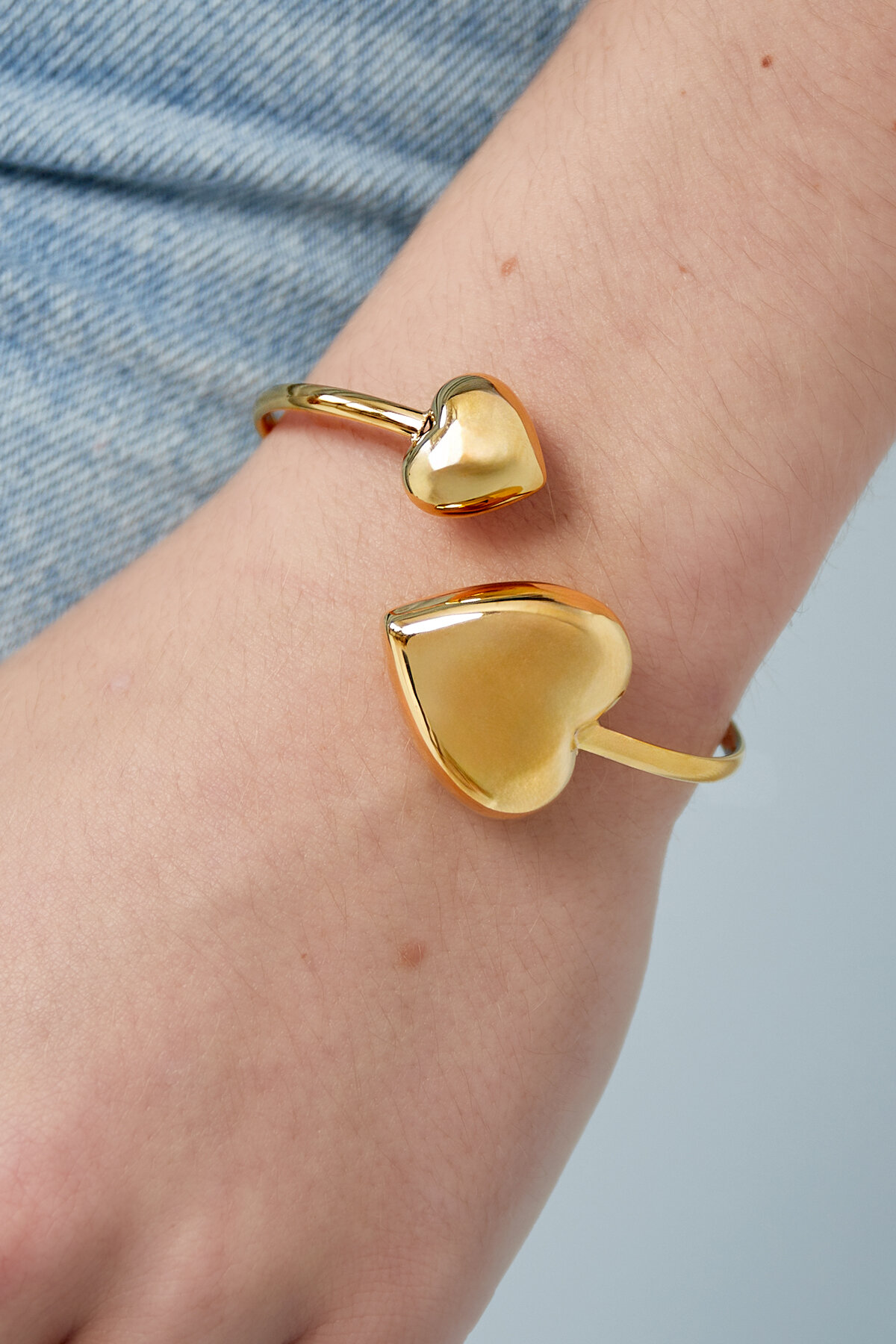 pulsera de doble corazón