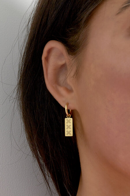 Amsterdam X earrings - Silver Color color 2