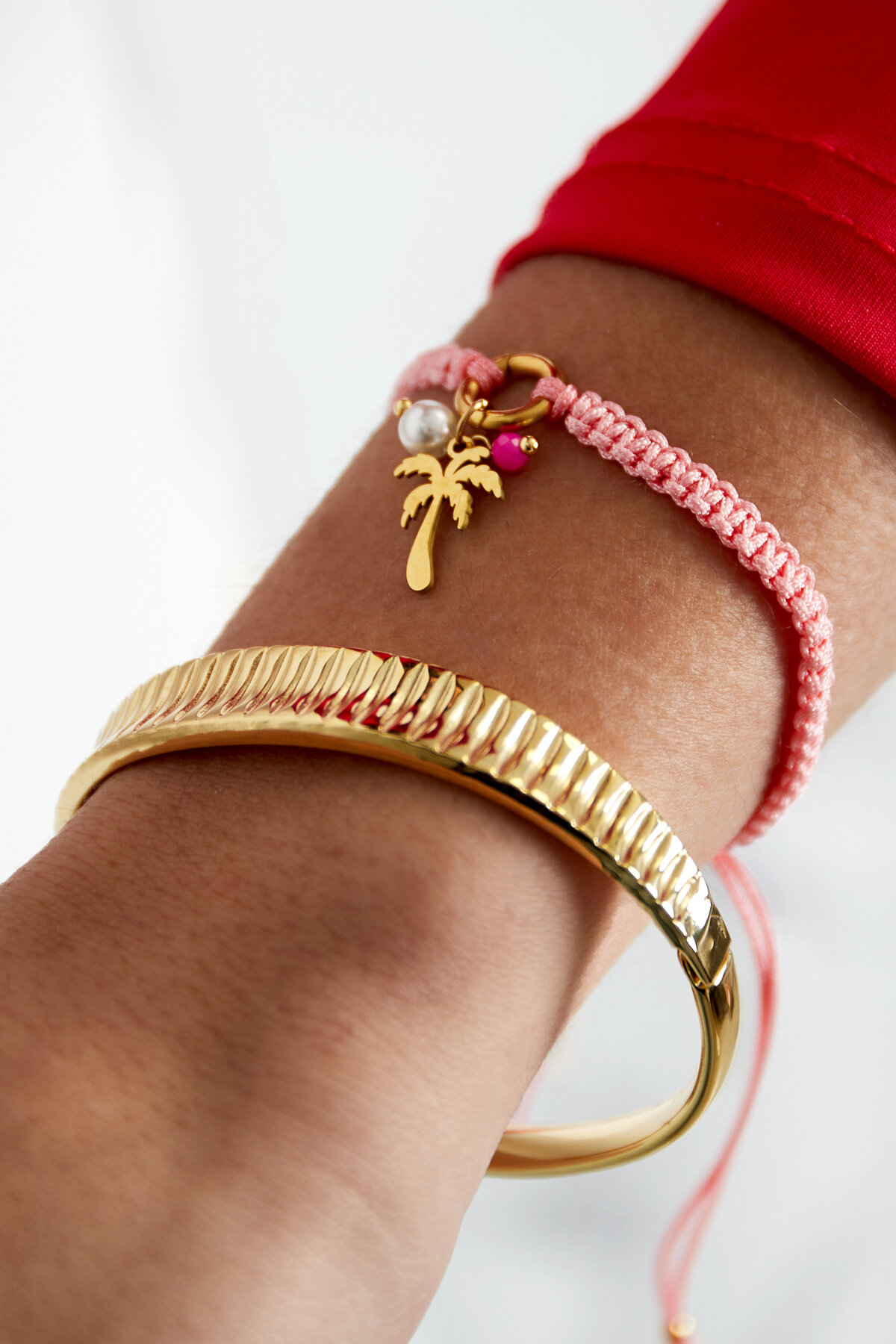 Bracelet Palm Paradise - Couleur orange et or Image2