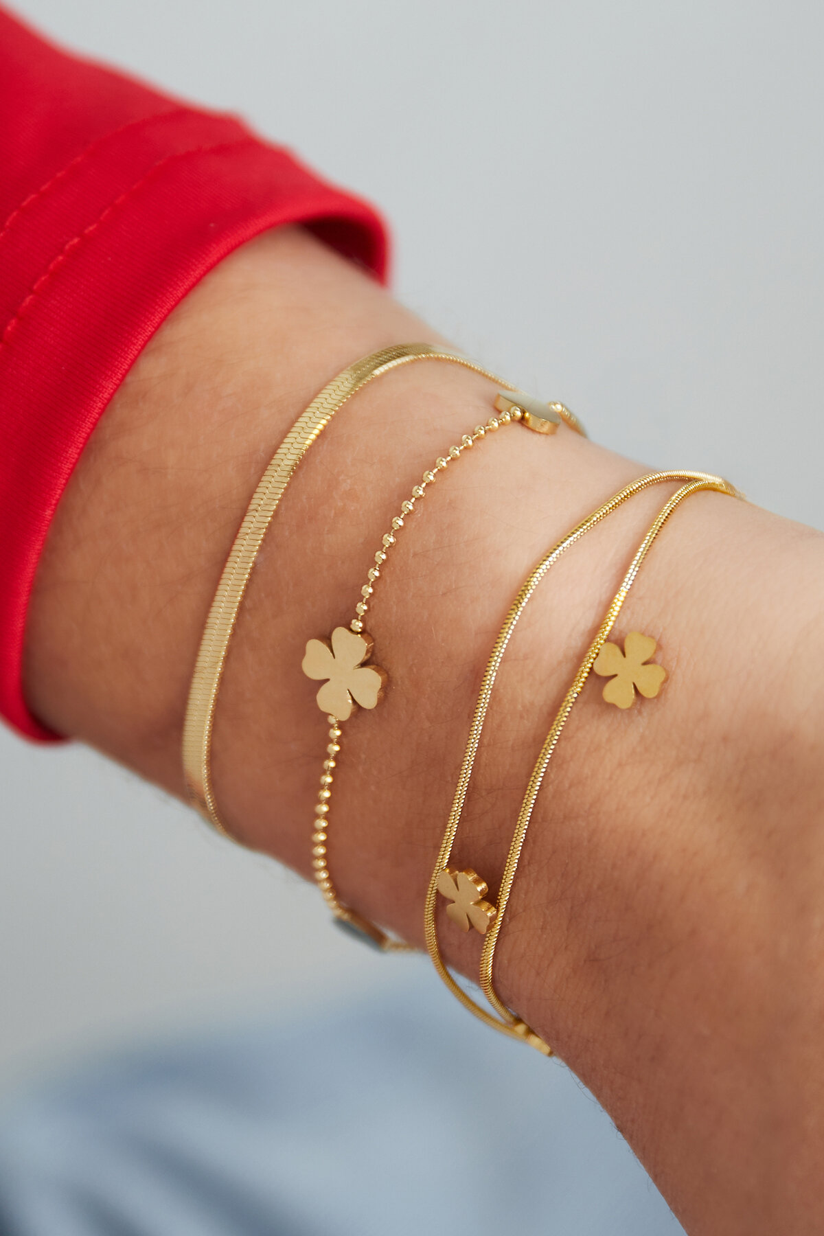 bracciale doppio trifoglio