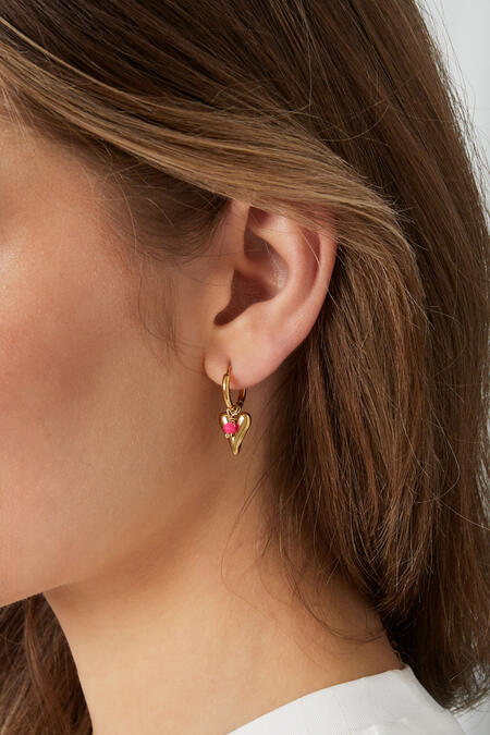 boucles d'oreilles coeur vif