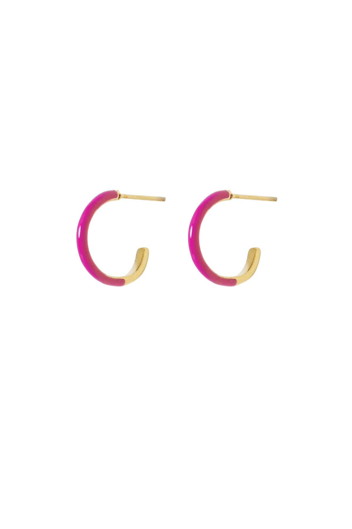 Hoop Earrings Fuchsia
