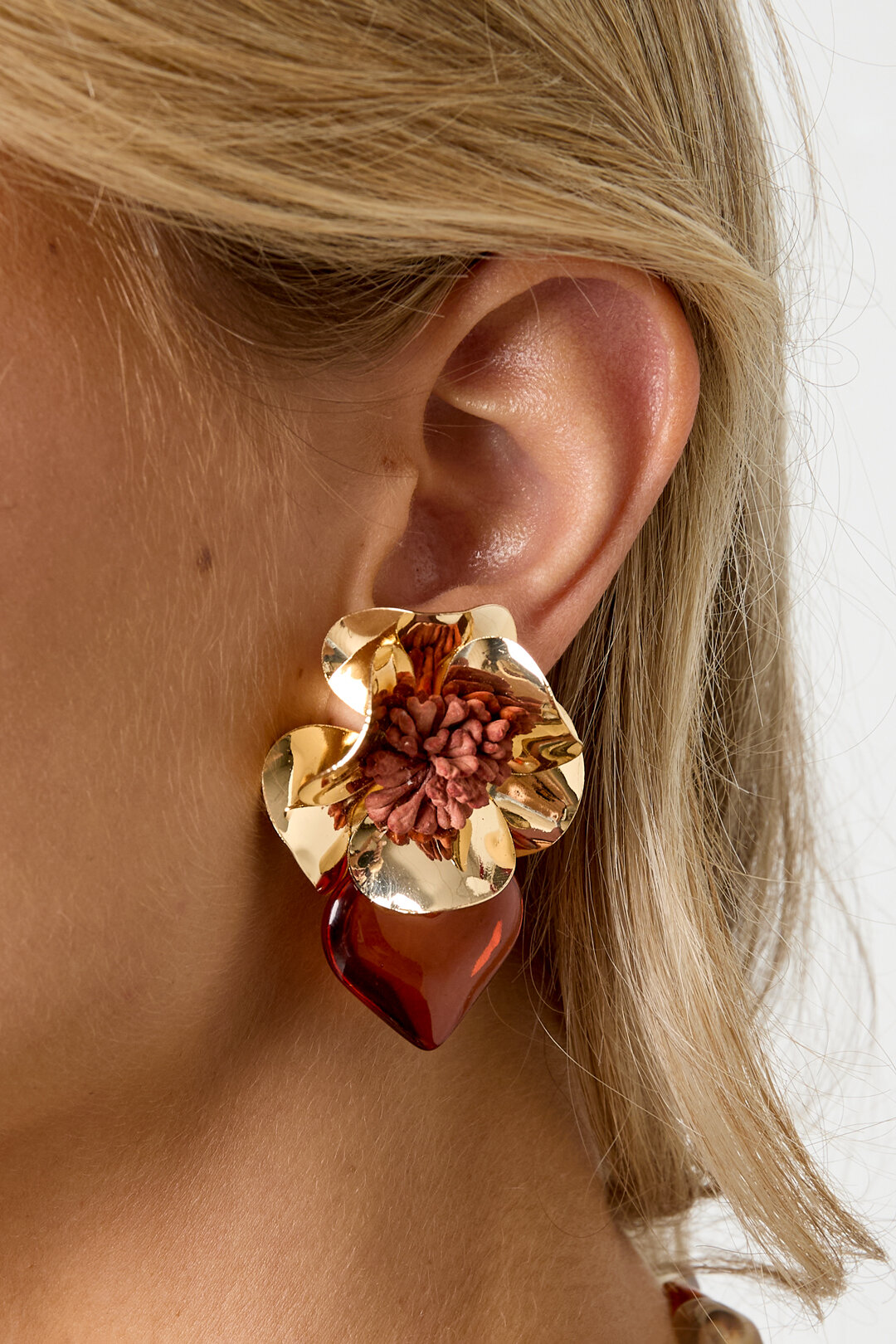 Eisen Tropfen Ohrringe Blume Täglich Ethnische Serie frauen schmuck h5 Bild3