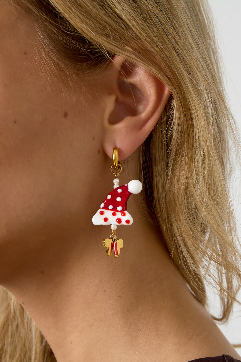 Stainless Steel Drop Earrings Cartoon Casual Christmas Simple Series Women's jewelry h5Picture2
