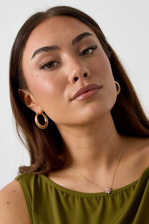 Pendientes de doble aro con detalle torcido h5 Imagen2