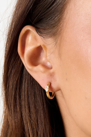 Small earrings with marquise-shaped stone h5 Picture3
