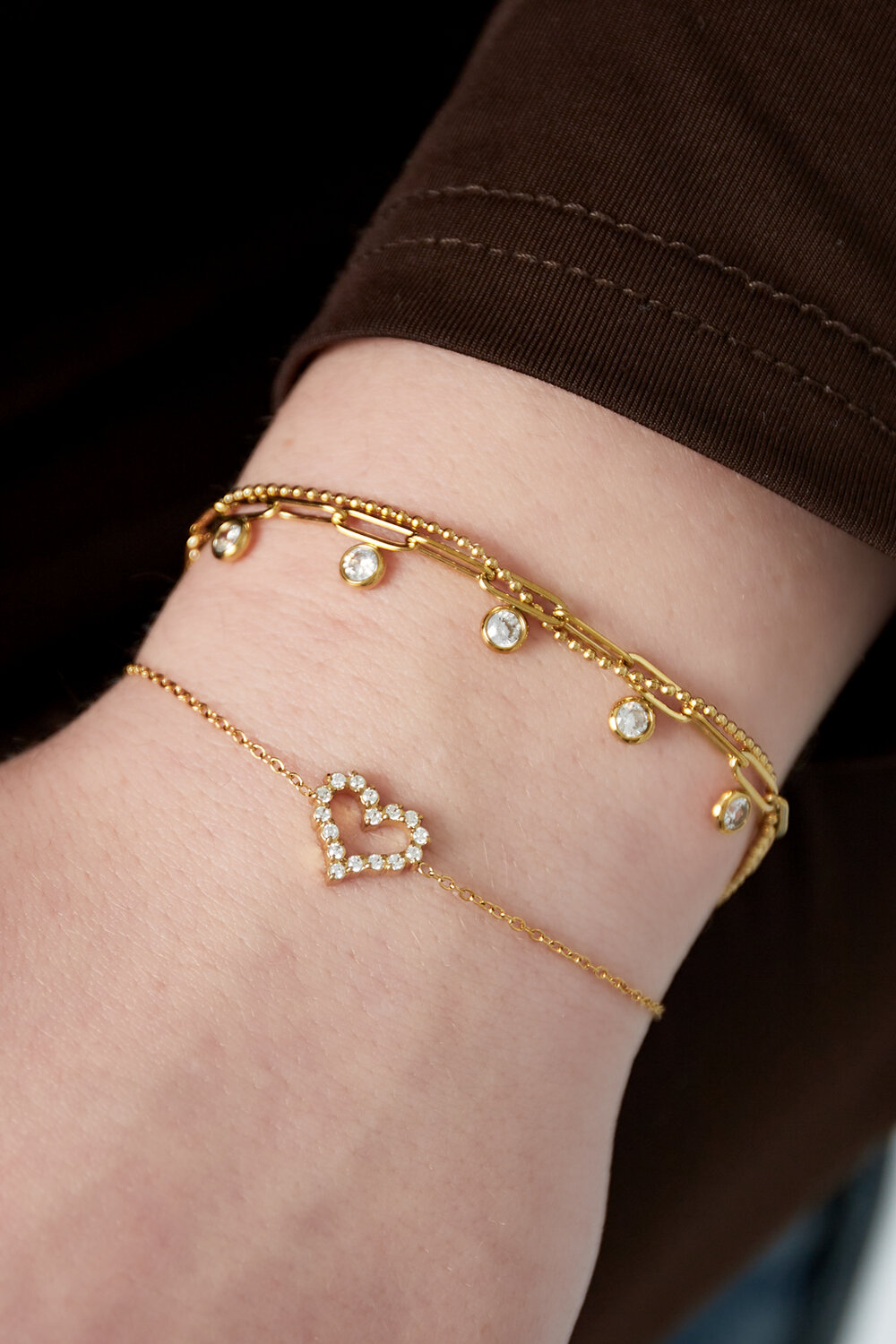 Rhinestones heart Bracelet h5Picture2