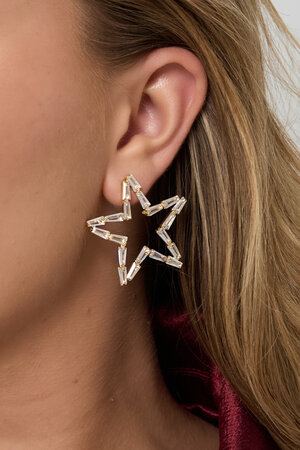 Copper Stud Earrings Star Elegant Christmas Luxurious Series Women's jewelry h5 Picture4