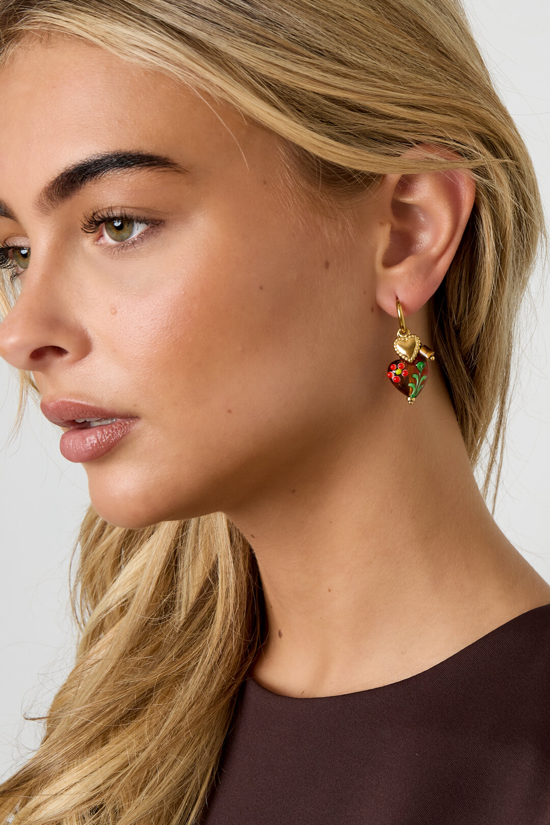 Stainless Steel Drop Earrings Heart Casual Daily Simple Series Women's jewelry h5 Picture4