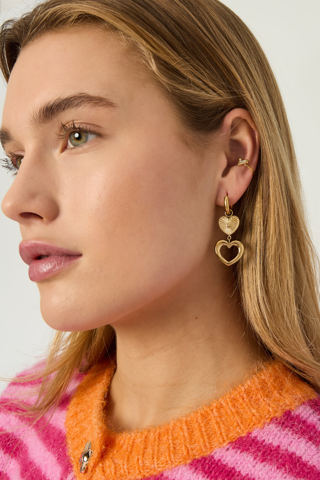 Edelstahl Tropfen Ohrringe Herz Casual Täglich Einfache Serie frauen schmuck Bild2