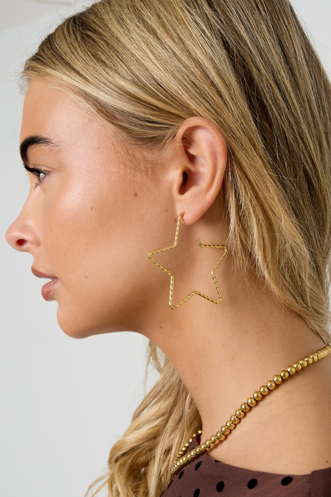 Stainless Steel Hoop Earrings Star Casual Daily Simple Series Women's jewelry Picture4