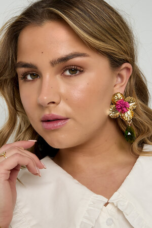 Eisen Tropfen Ohrringe Blume Urlaub Luxuriöse Serie frauen schmuck h5 Bild2