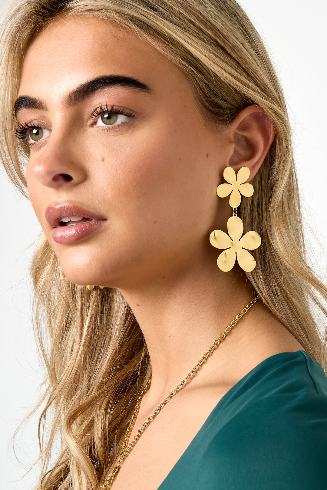 Edelstahl Tropfen Ohrringe Blume Casual Täglich Einfache Serie frauen schmuck