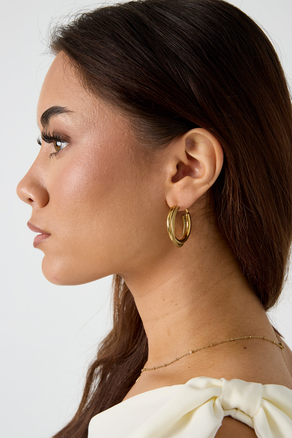 Double chunky hoop earrings h5Picture4