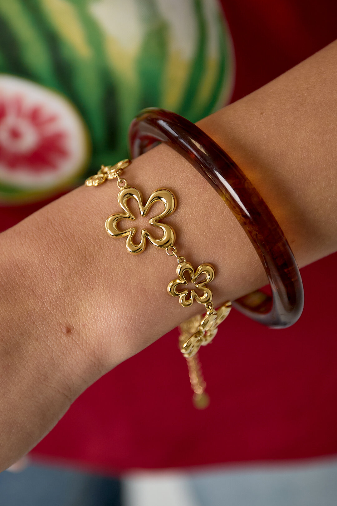 Armband mit verspielten korallenförmigen Blüten in verschiedenen Größen h5 Bild2