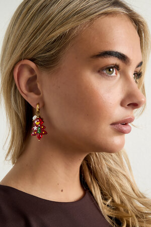 Stainless Steel Drop Earrings plant Casual Christmas Simple Series Women's jewelry h5 Picture3