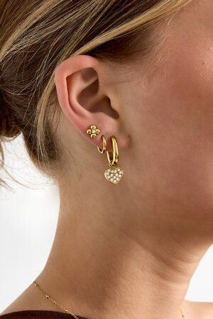 Squoval earrings with set heart charms h5 Picture2