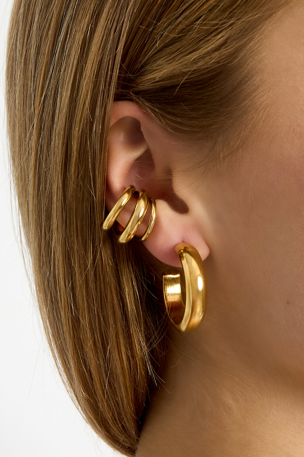 Stainless Steel Ear Cuffs lines Daily Simple Series Women's jewelry h5Picture3