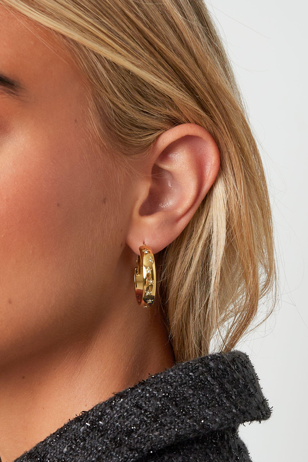 Trendige Star Hoops Ohrringe h5 Bild2