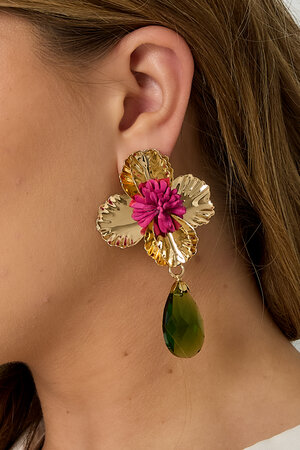 Eisen Tropfen Ohrringe Blume Urlaub Luxuriöse Serie frauen schmuck h5 Bild3