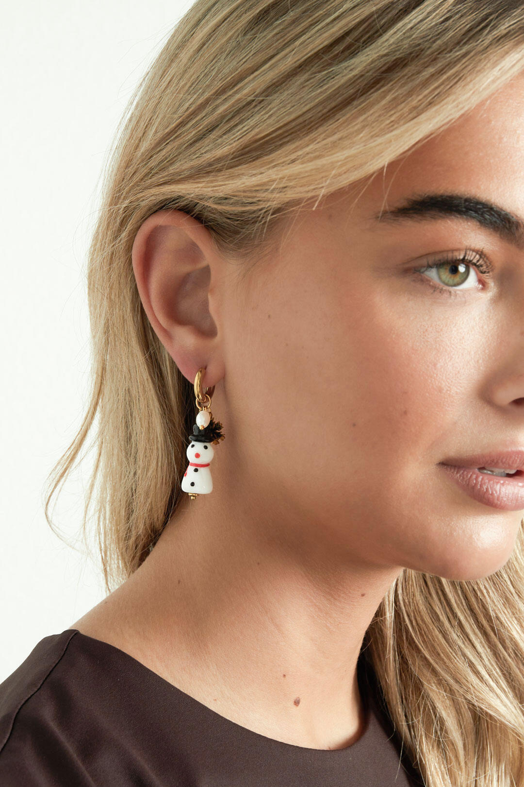 Edelstahl Tropfen Ohrringe Cartoon Casual Weihnachten Einfache Serie frauen schmuck Bild2