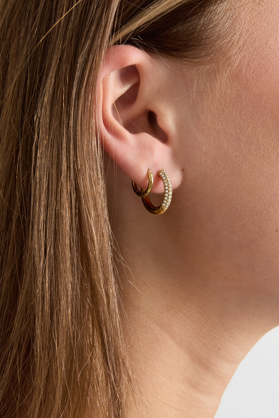 Stainless Steel Hoop Earrings Circle Simple Daily Simple Series Women's jewelry h5 Picture2