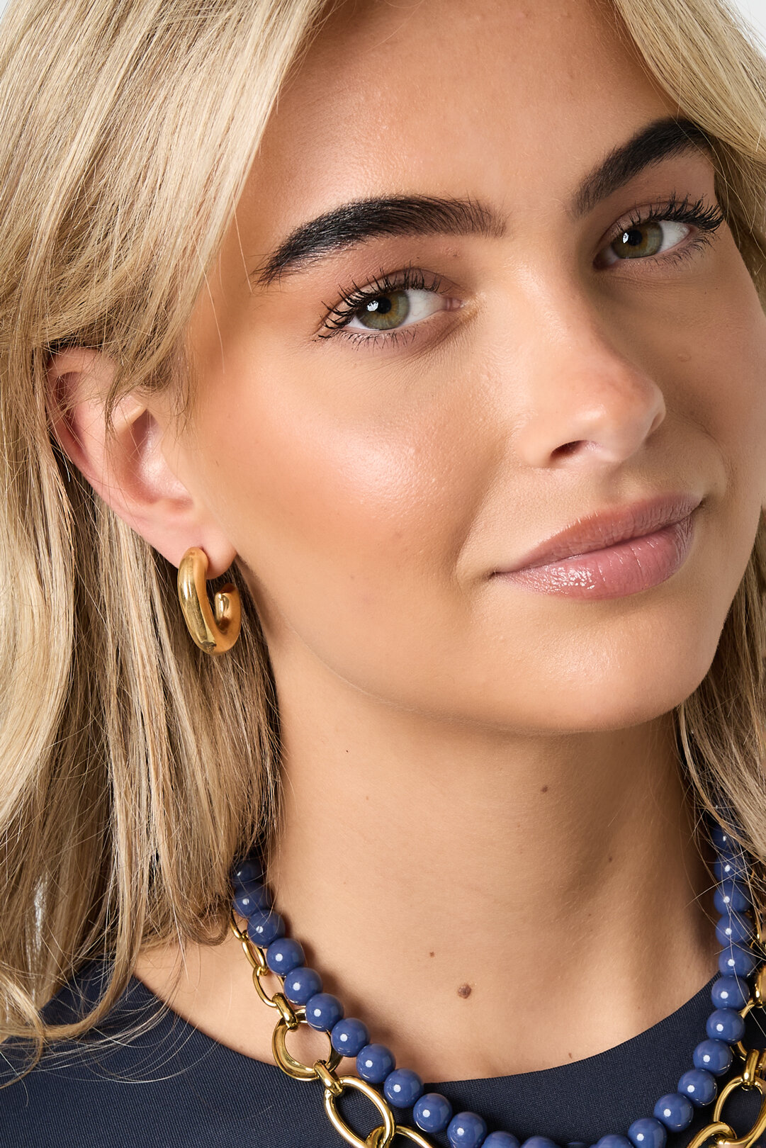 Boucles d'oreilles créoles en acier inoxydable de forme irrégulière, série décontractée, simple et quotidienne, bijoux pour femmes h5 Image2