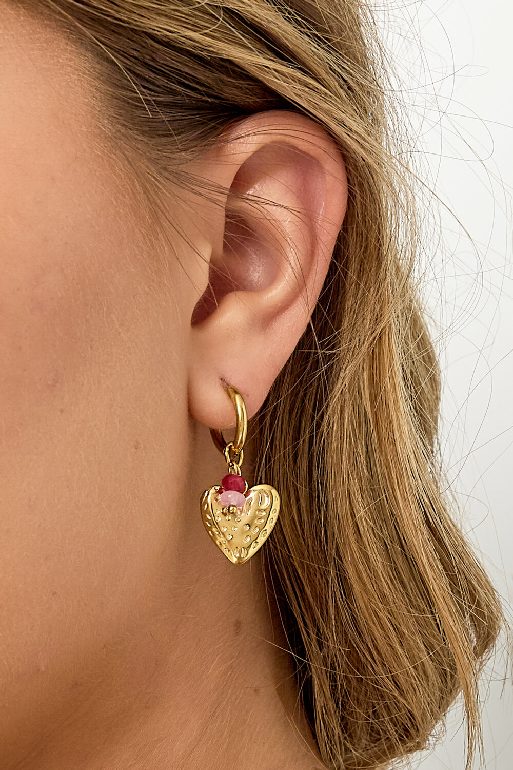 Earrings with heart and beads h5Picture3