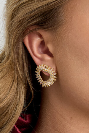 Copper Stud Earrings Heart Elegant Christmas Luxurious Series Women's jewelry h5 Picture4