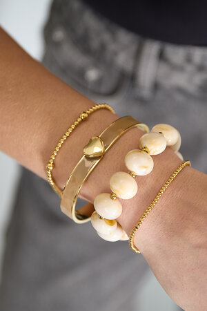 Elastic beaded bracelet with large beads h5 Picture3
