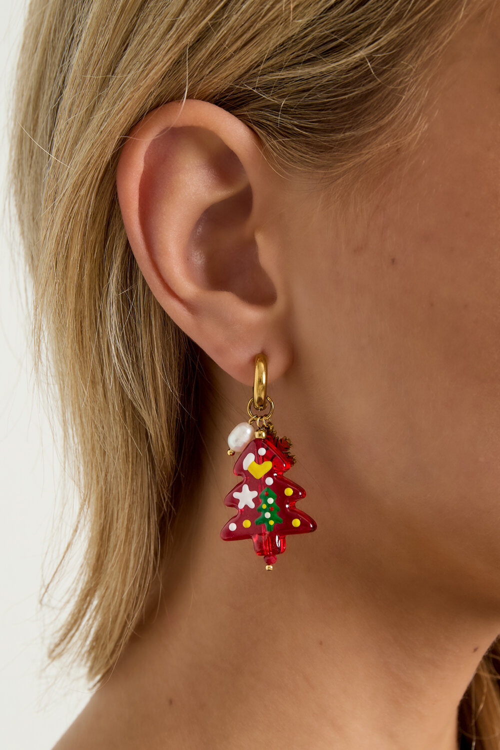 Stainless Steel Drop Earrings plant Casual Christmas Simple Series Women's jewelry h5Picture2