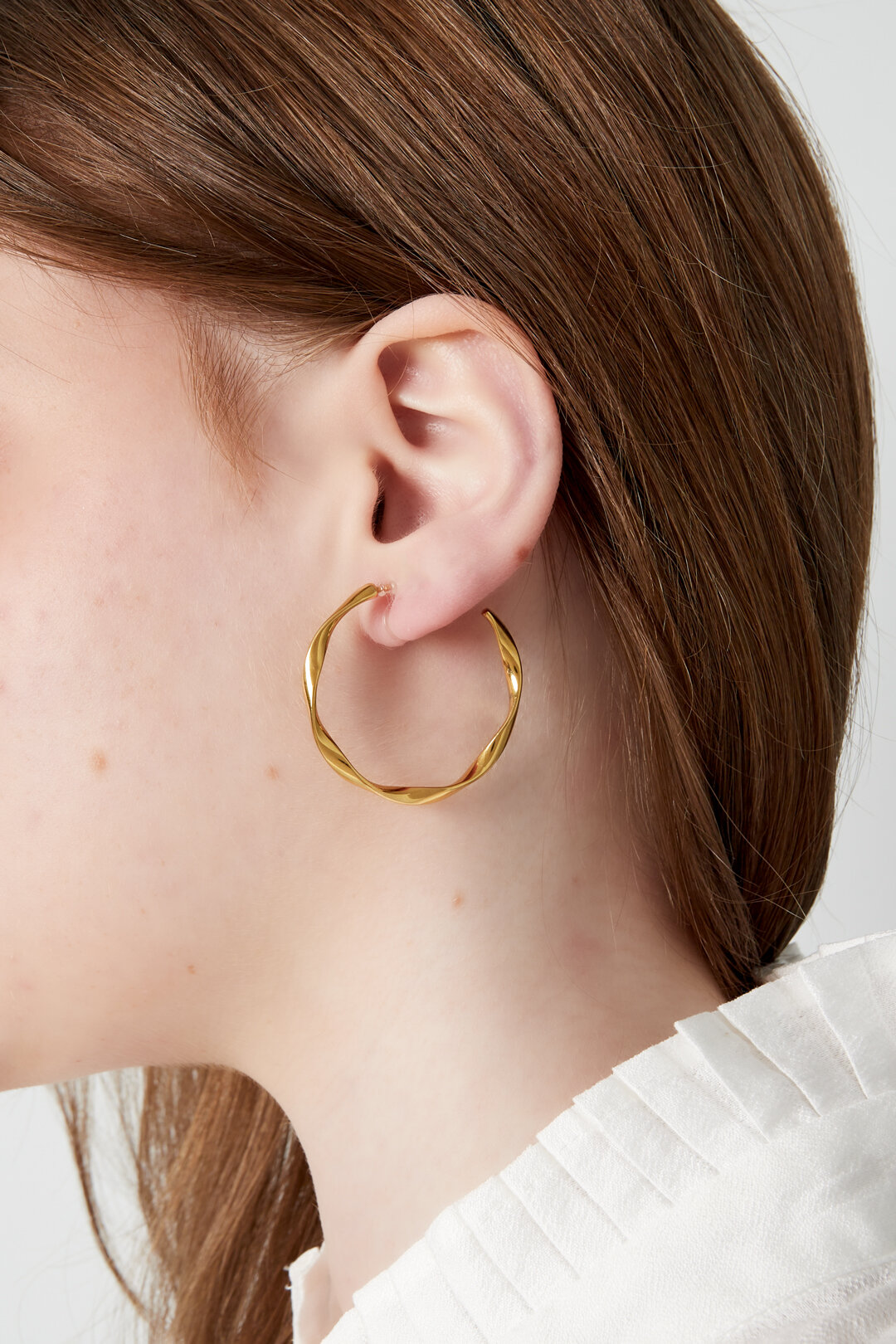 Twist Hoops Klipsli Küpeler Resim2