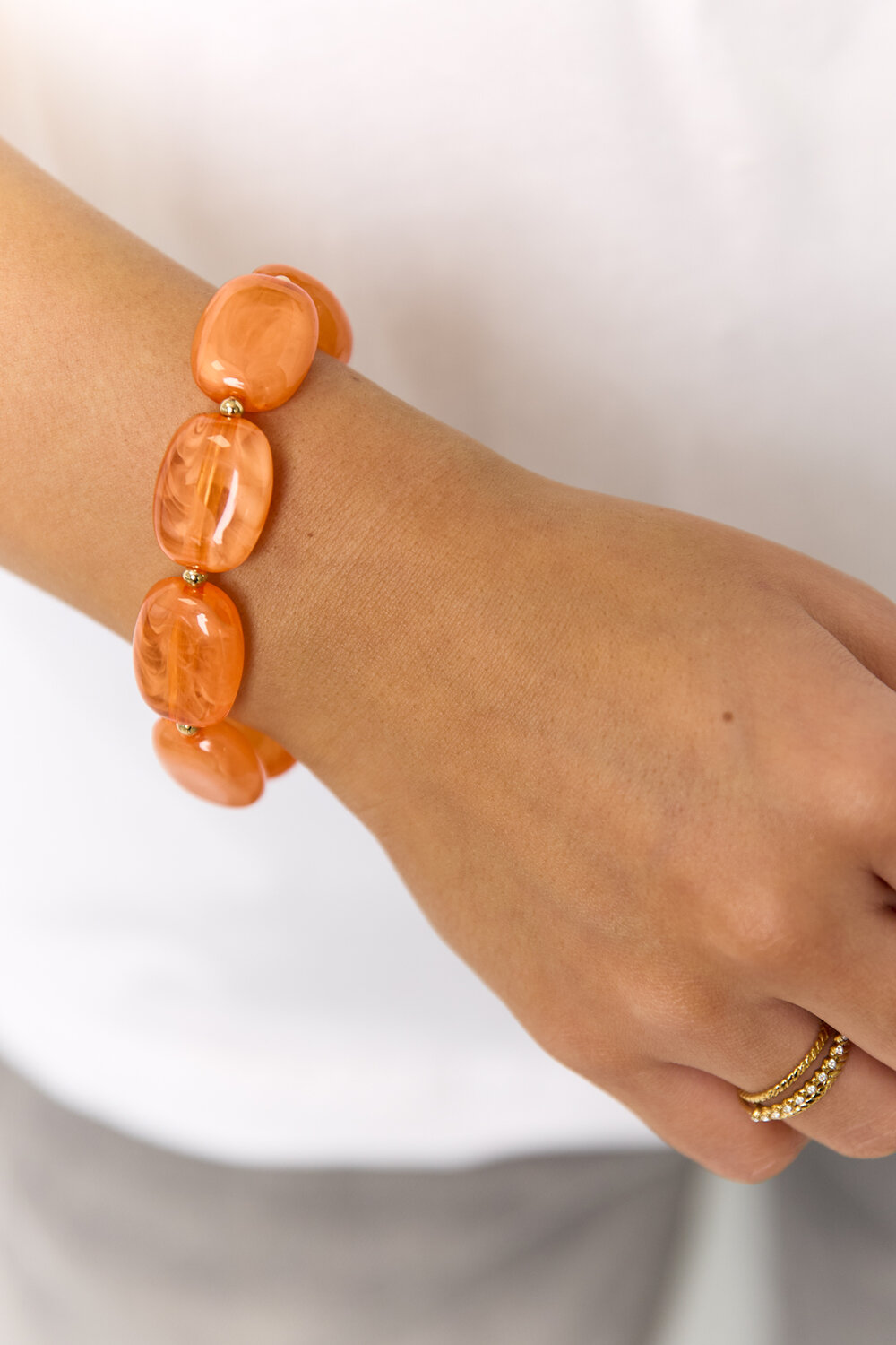 Bracelet with squoval beads h5Picture3