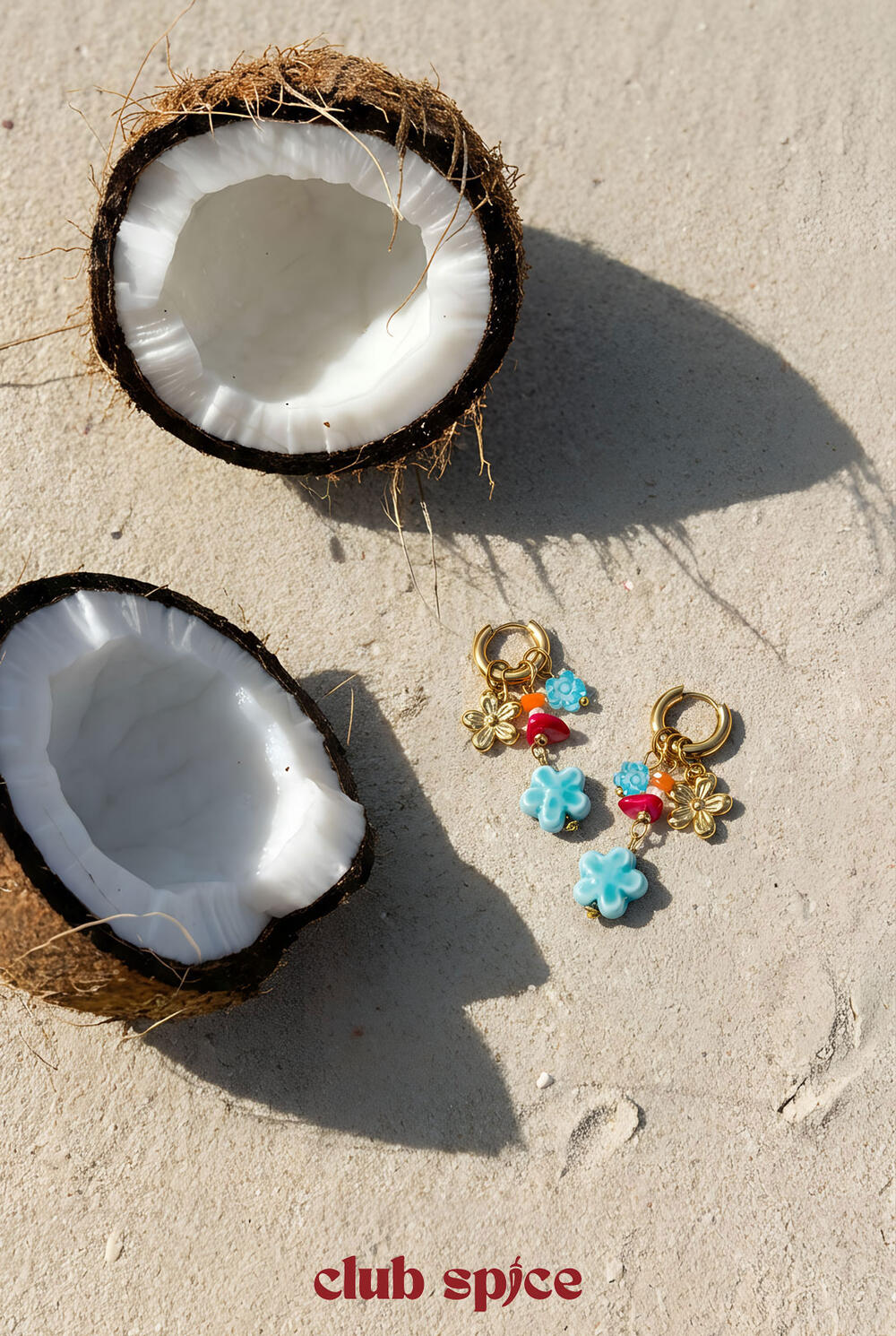 Earrings with flower charms and beads h5Picture2