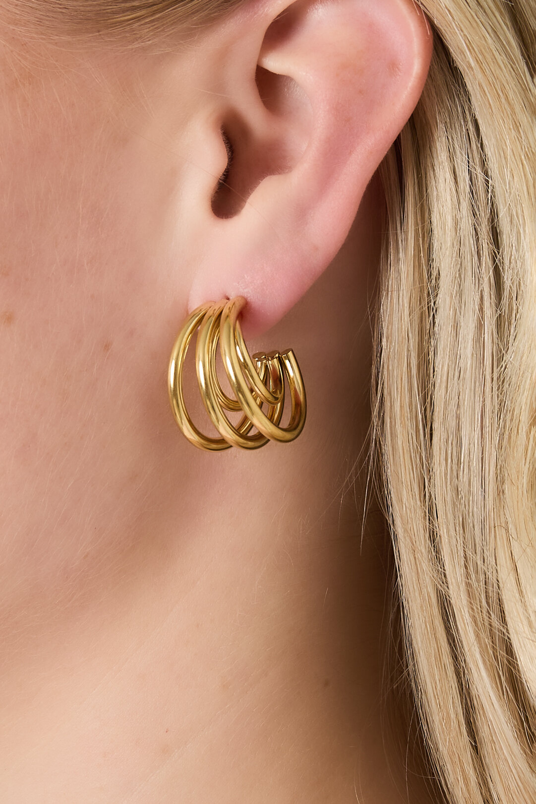 Pendientes de aro de acero inoxidable geométricos, informales, diarios, serie sencilla, joyería para mujer