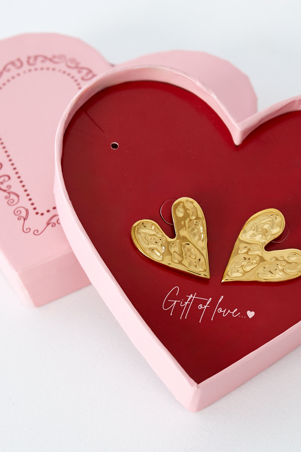 dono d'amore orecchini a forma di cuore in acciaio inossidabile Immagine4