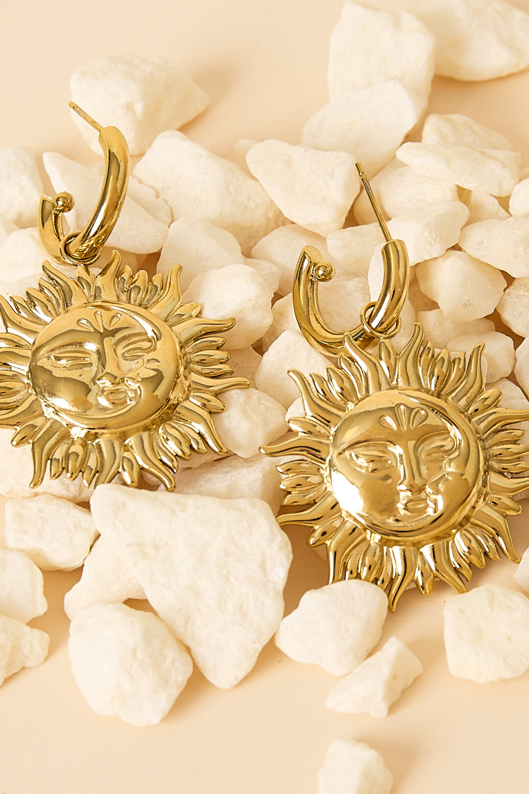 Stainless Steel Drop Earrings sun Casual Daily Simple Series Women's jewelry h5 Picture2