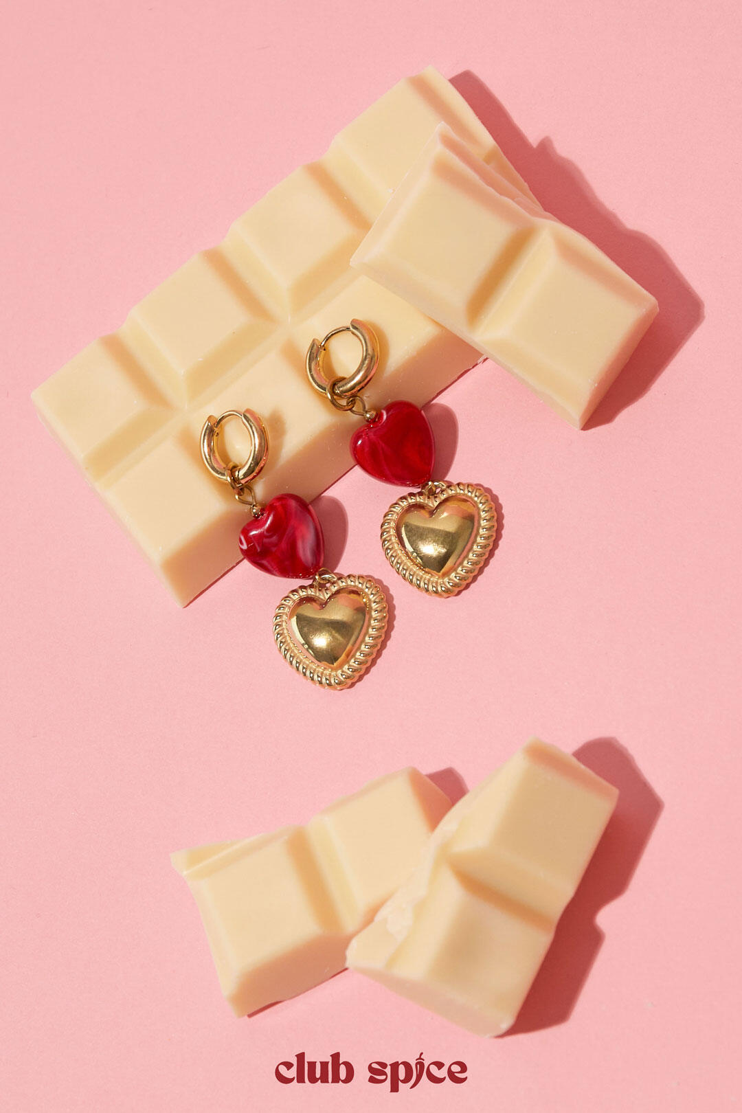 Heart-shaped pendant earrings h5 Picture3