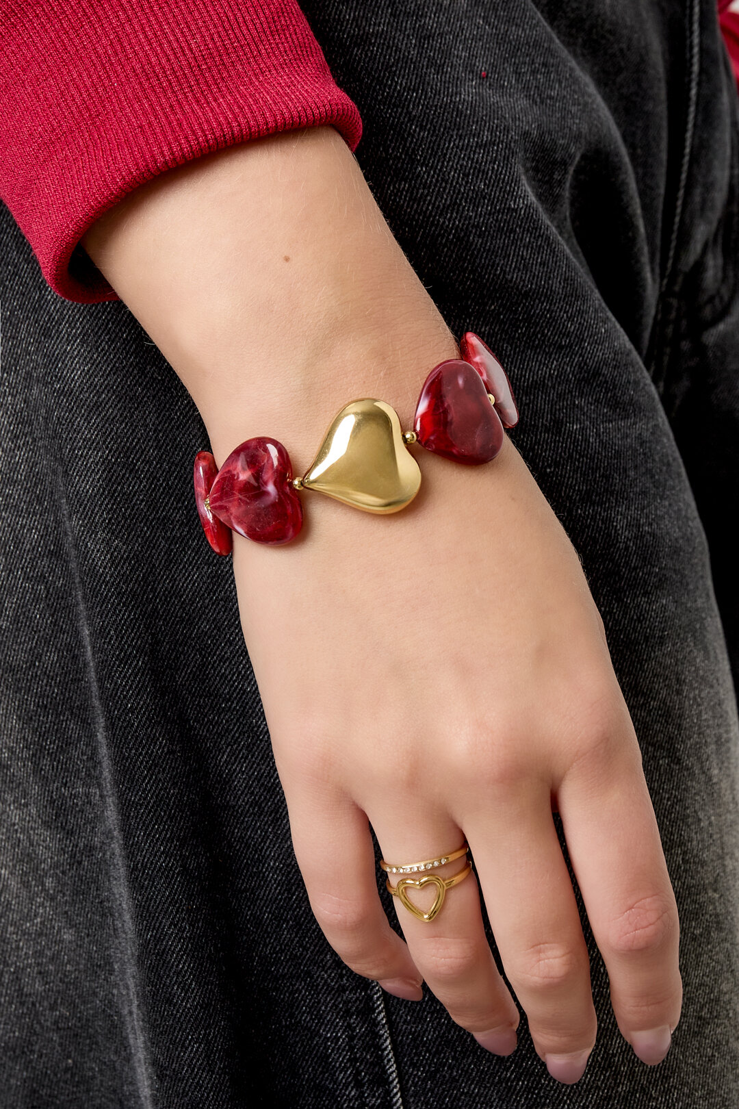 Acrylic Beaded Bracelets Heart Retro Daily Classic Series Women's jewelry h5Picture2