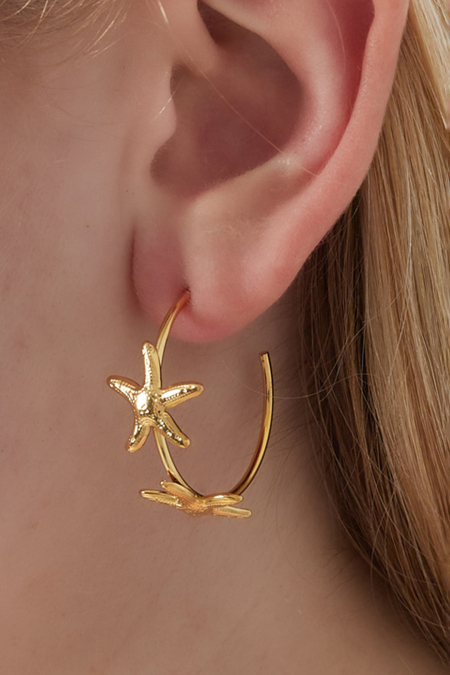 Star hoop Earrings 2