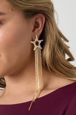 Copper Dangle Earrings Star Elegant Christmas Luxurious Series Women's jewelry h5 Picture4