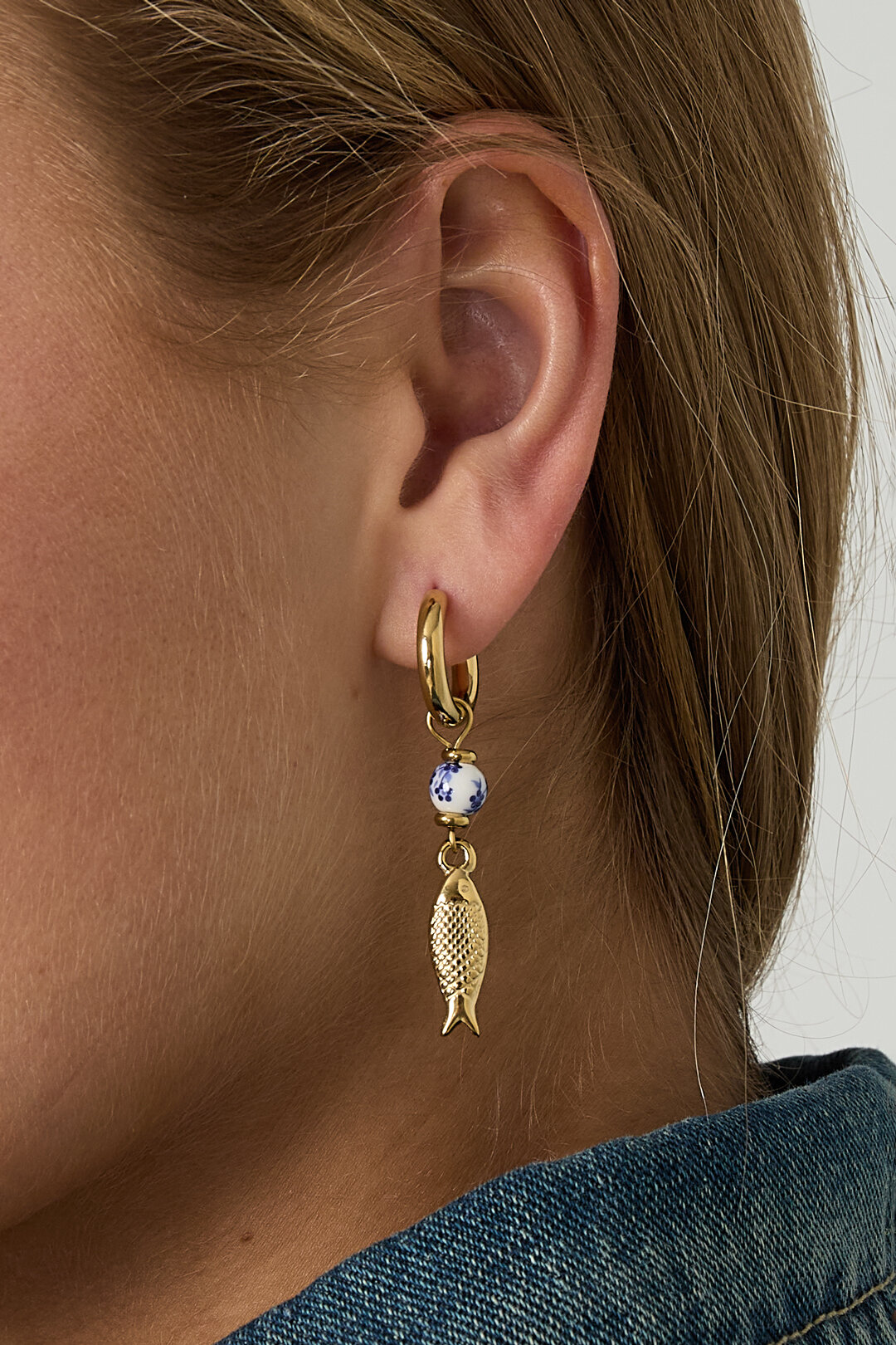 Stainless Steel Dangle Earrings fish Casual Holiday/Beach Simple Series Women's jewelry h5 Picture3