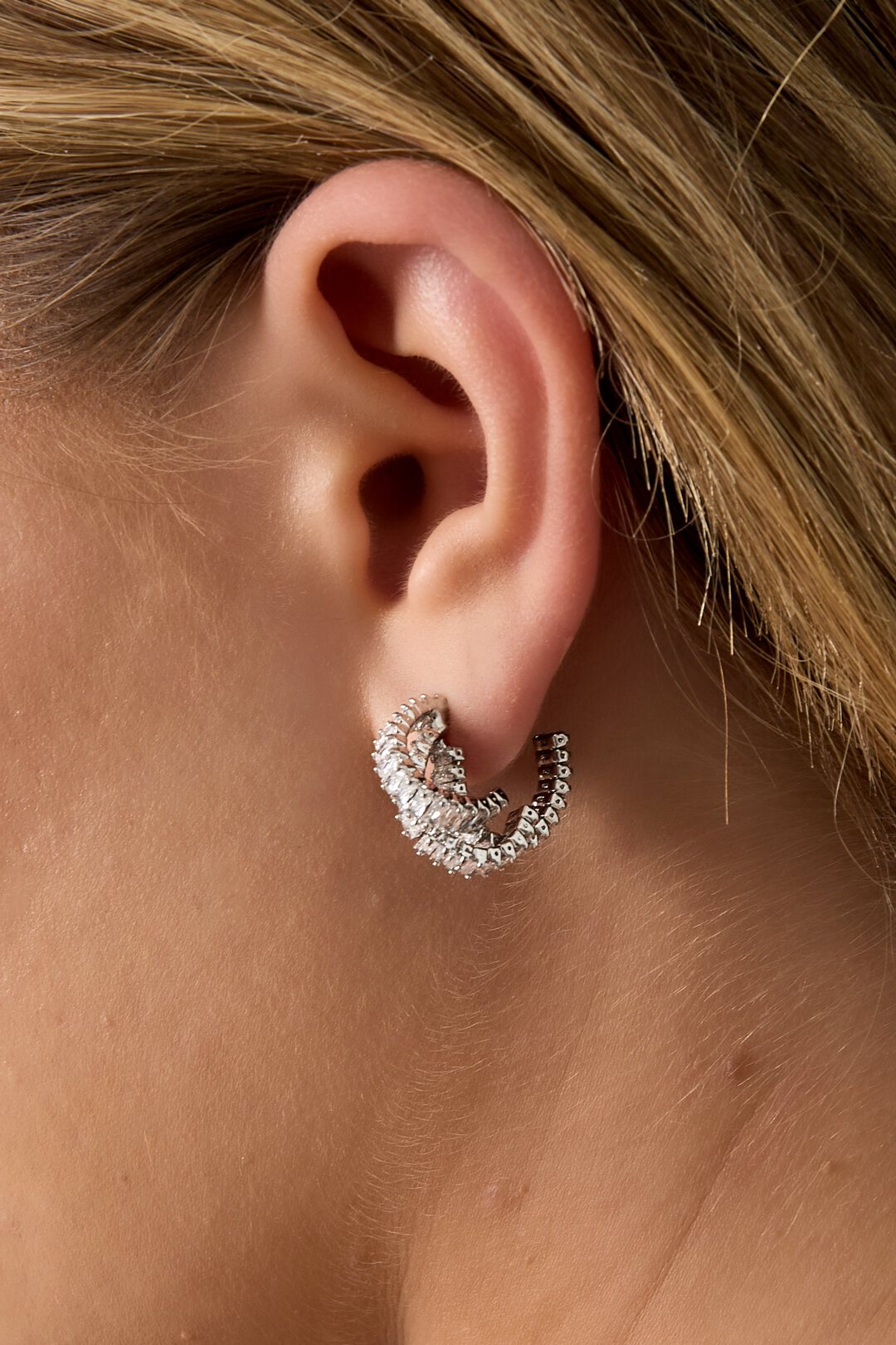 Kupfer Creolen Geometrische Elegante Weihnachten Luxuriöse Serie frauen schmuck h5 Bild4