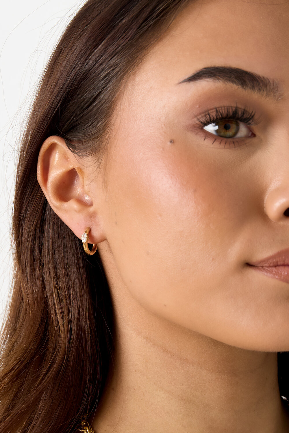 Small earrings with marquise-shaped stone h5Picture4